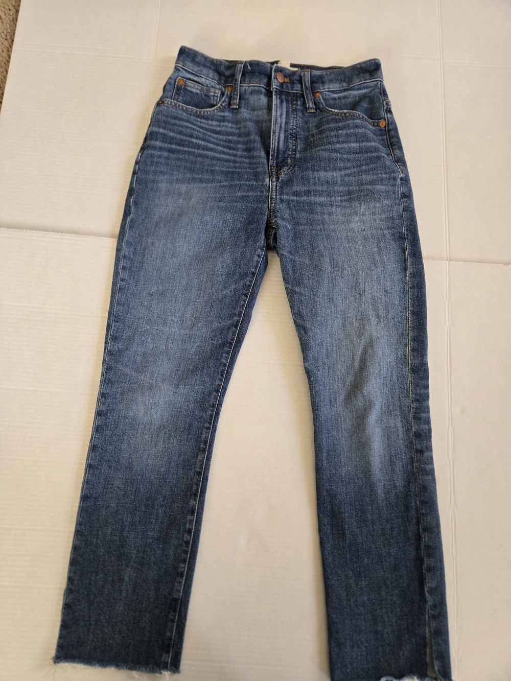 MADEWELL Classic High-Rise Women's Straight Jeans in Medium Blue